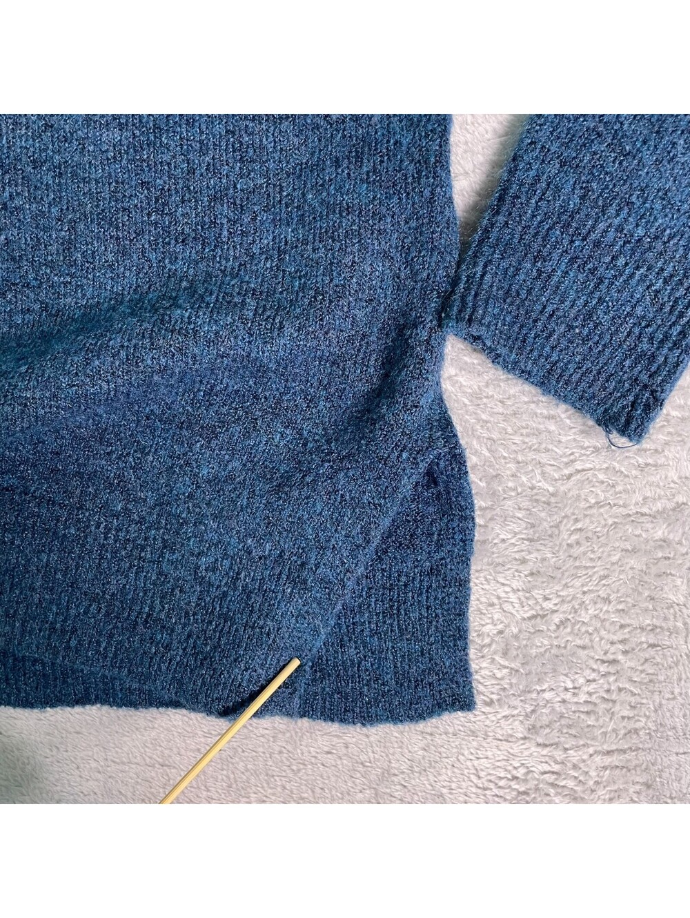 Gap Crew Neck Tunic Sweater Womens S Blue Soft Knit Stretch Pullover Cozy Casual - Picture 3 of 10